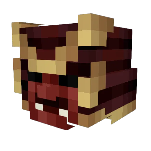 Diablove Minecraft avatar head, 3D render