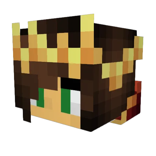 Diablyna Minecraft avatar head, 3D render