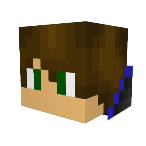 DiabolixSniper Minecraft avatar head, 3D render