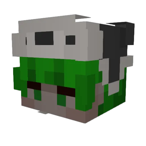 DiaboloCrusher Minecraft avatar head, 3D render