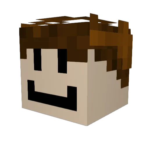Diabolous Minecraft avatar head, 3D render