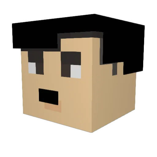 Diaby89 Minecraft avatar head, 3D render
