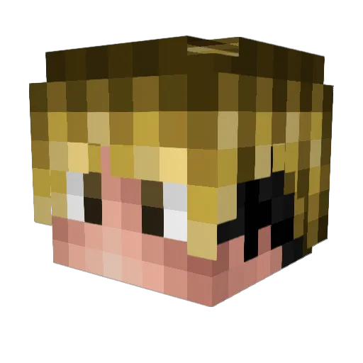 DiakP2 Minecraft avatar head, 3D render