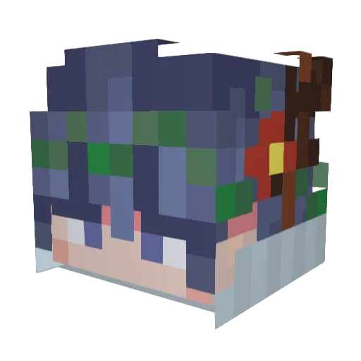 Diakuns Minecraft avatar head, 3D render