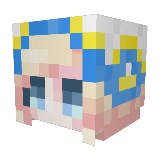 Dialga778 Minecraft avatar head, 3D render