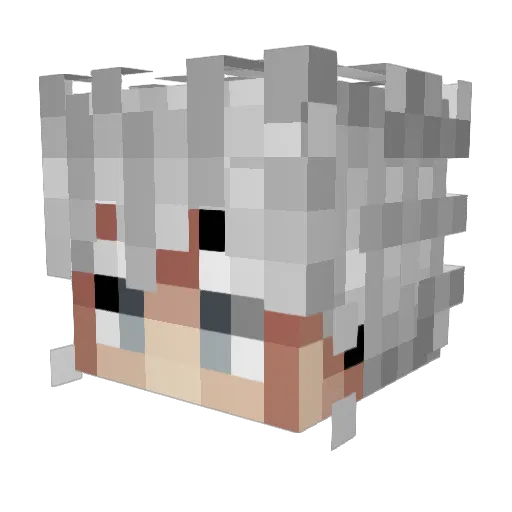 Dialogically Minecraft avatar head, 3D render