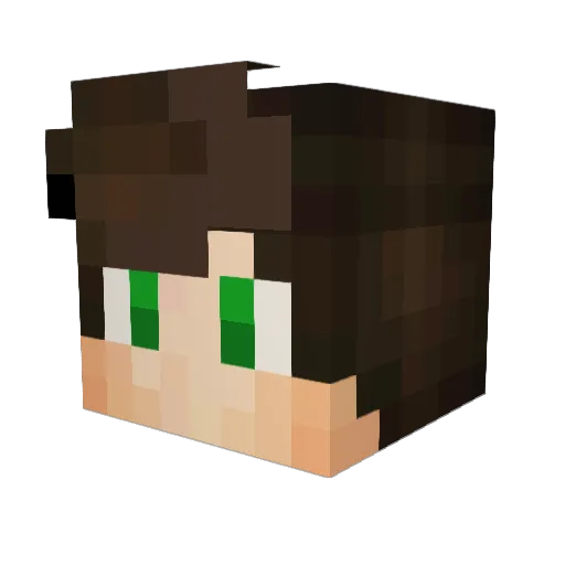 Dialves Minecraft avatar head, 3D render