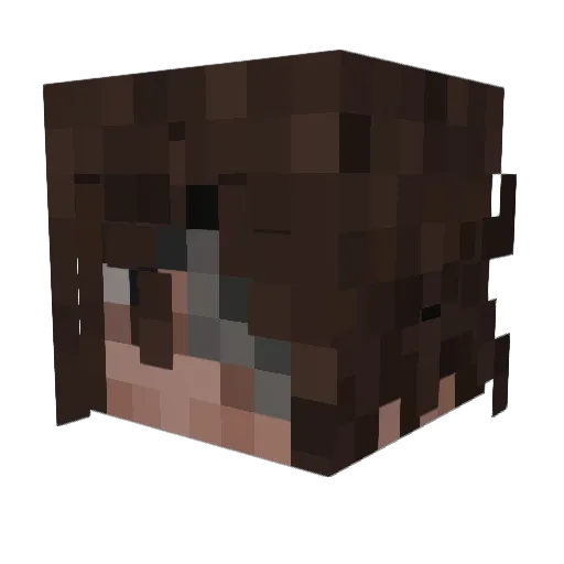 Diamane Minecraft avatar head, 3D render