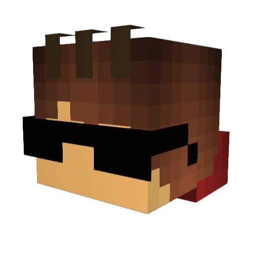 DiamanteAlves Minecraft avatar head, 3D render