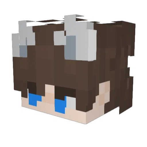 Diamantit0 Minecraft avatar head, 3D render