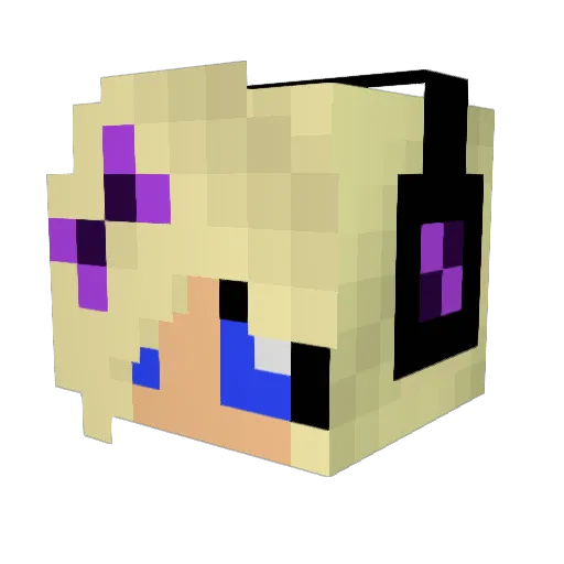 Diamatina Minecraft avatar head, 3D render