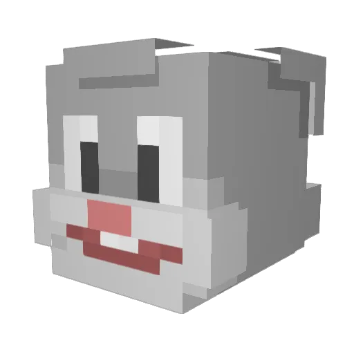 Diamcncik Minecraft avatar head, 3D render