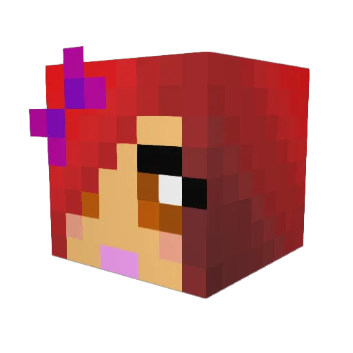 Diamion Minecraft avatar head, 3D render