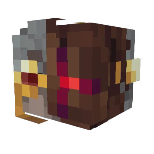 Diamkey Minecraft avatar head, 3D render