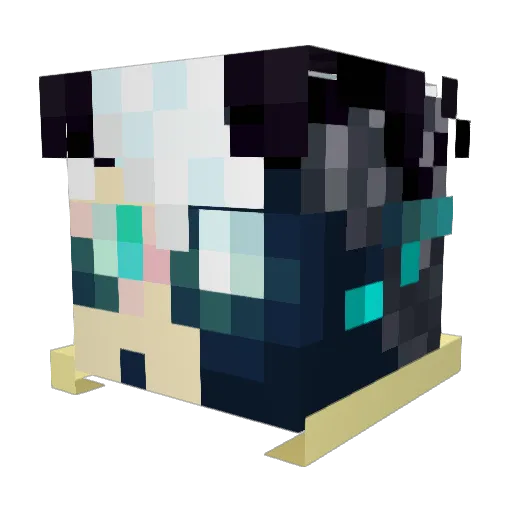 Diamogeddon Minecraft avatar head, 3D render
