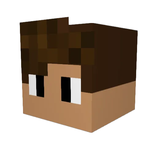 Diamonax Minecraft avatar head, 3D render