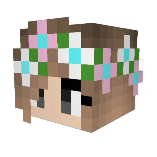 Diamonblaster Minecraft avatar head, 3D render