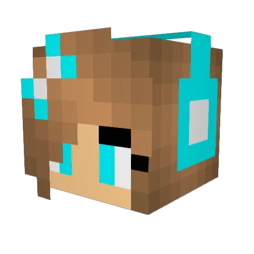 Diamond120 Minecraft avatar head, 3D render