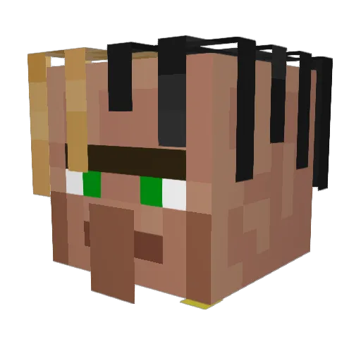 Diamond1701 Minecraft avatar head, 3D render