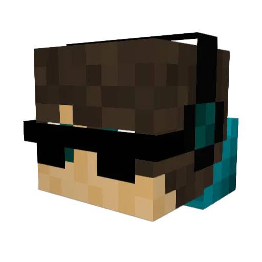 Diamond3600 Minecraft avatar head, 3D render