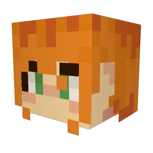 Diamond4911 Minecraft avatar head, 3D render