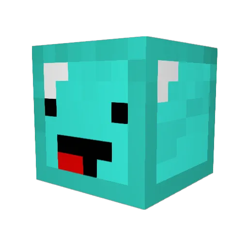 Diamond5505 Minecraft avatar head, 3D render