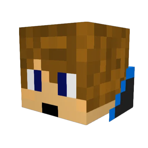 Diamond7157 Minecraft avatar head, 3D render