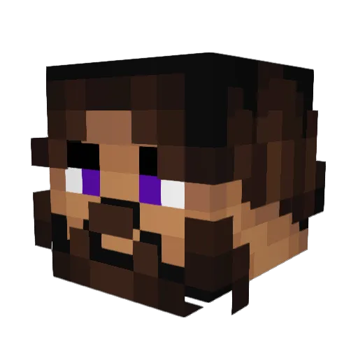 Diamond7171 Minecraft avatar head, 3D render