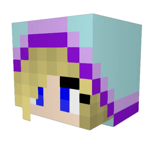 Diamond7D Minecraft avatar head, 3D render