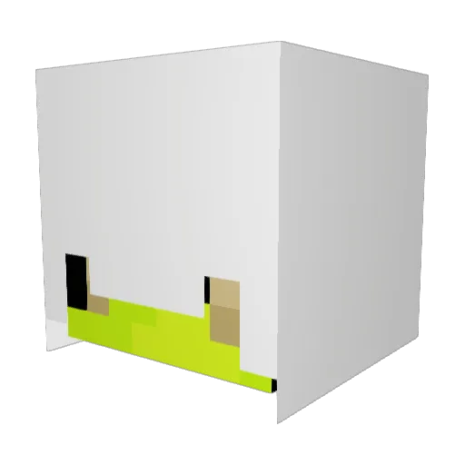DiamondAna Minecraft avatar head, 3D render