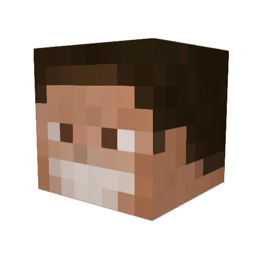 DiamondBlockBen Minecraft avatar head, 3D render