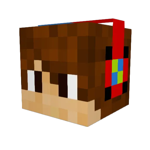 DiamondBri Minecraft avatar head, 3D render