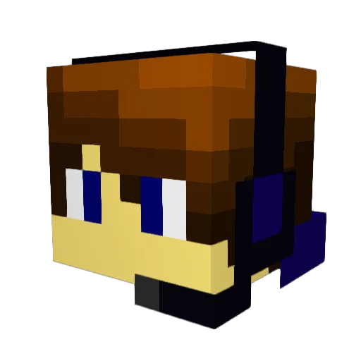 DiamondCaveMan Minecraft avatar head, 3D render