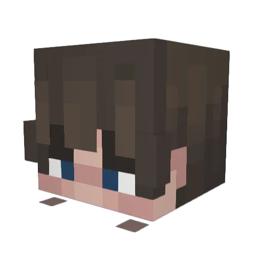 DiamondCreeper32 Minecraft avatar head, 3D render