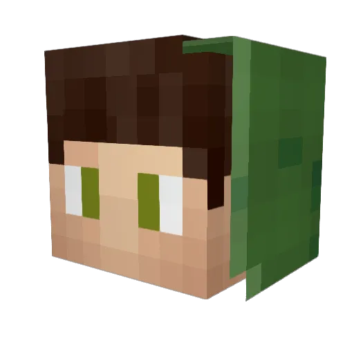 DiamondDeet Minecraft avatar head, 3D render