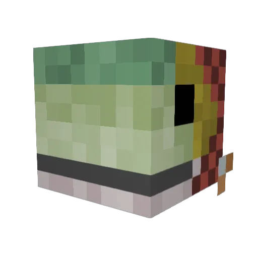DiamondDigger457 Minecraft avatar head, 3D render