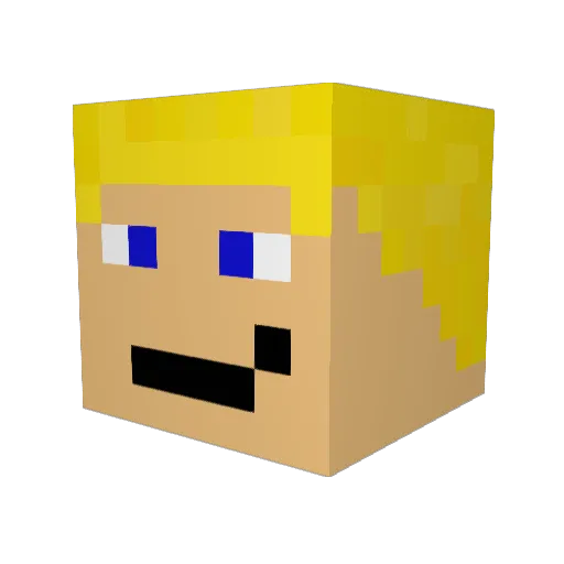 DiamondDoom Minecraft avatar head, 3D render