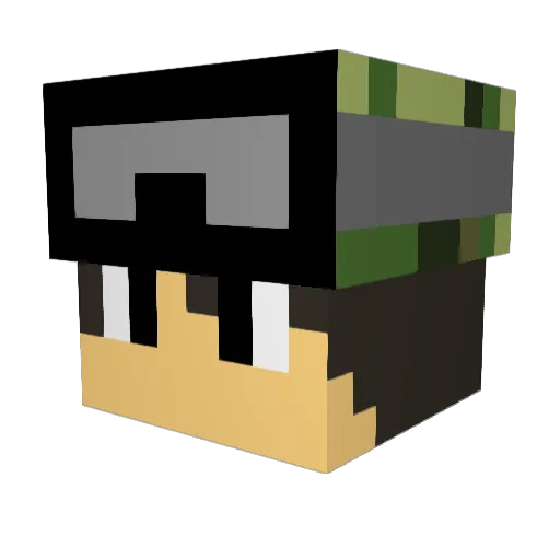 DiamondDude754 Minecraft avatar head, 3D render