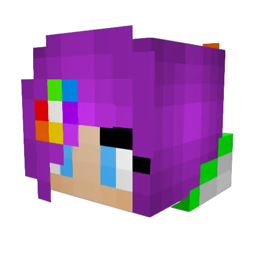 DiamondFern Minecraft avatar head, 3D render