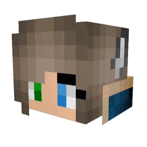 DiamondGirl216 Minecraft avatar head, 3D render