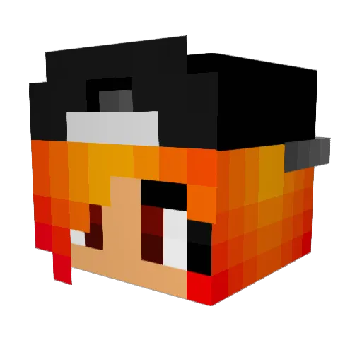 DiamondGirl5291 Minecraft avatar head, 3D render
