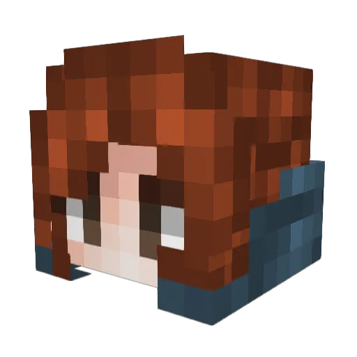 DiamondGirls123 Minecraft avatar head, 3D render