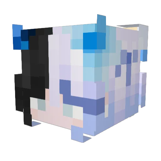 DiamondHigh Minecraft avatar head, 3D render
