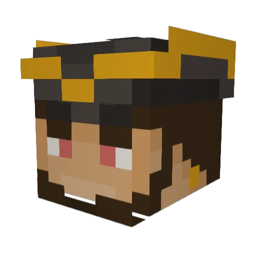 DiamondJacks Minecraft avatar head, 3D render