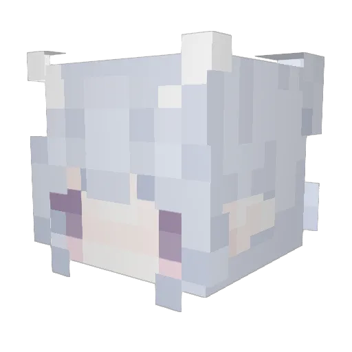 DiamondJenn Minecraft avatar head, 3D render