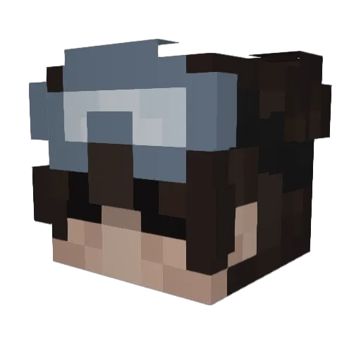 DiamondJie Minecraft avatar head, 3D render