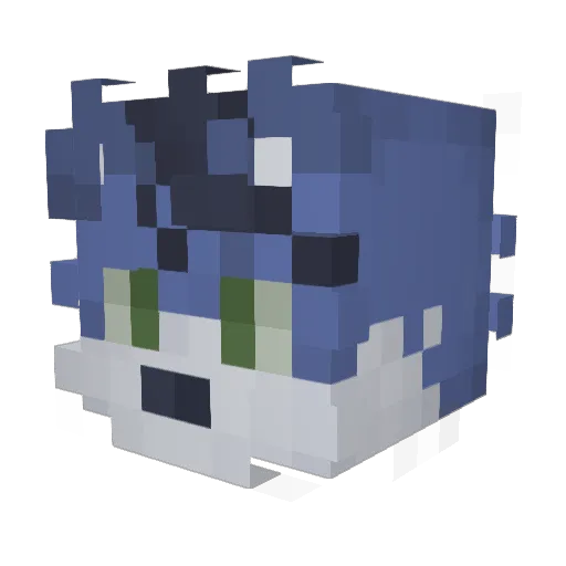DiamondKid1000 Minecraft avatar head, 3D render
