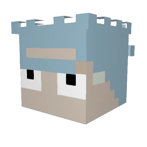DiamondKing9628 Minecraft avatar head, 3D render