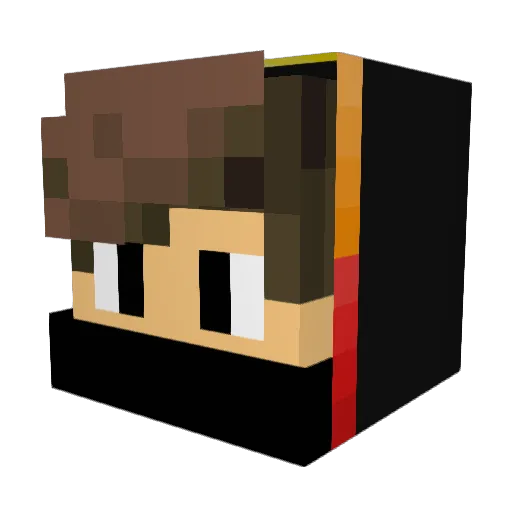 DiamondLeagend Minecraft avatar head, 3D render