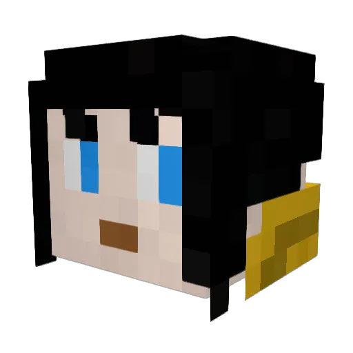 DiamondLucky Minecraft avatar head, 3D render